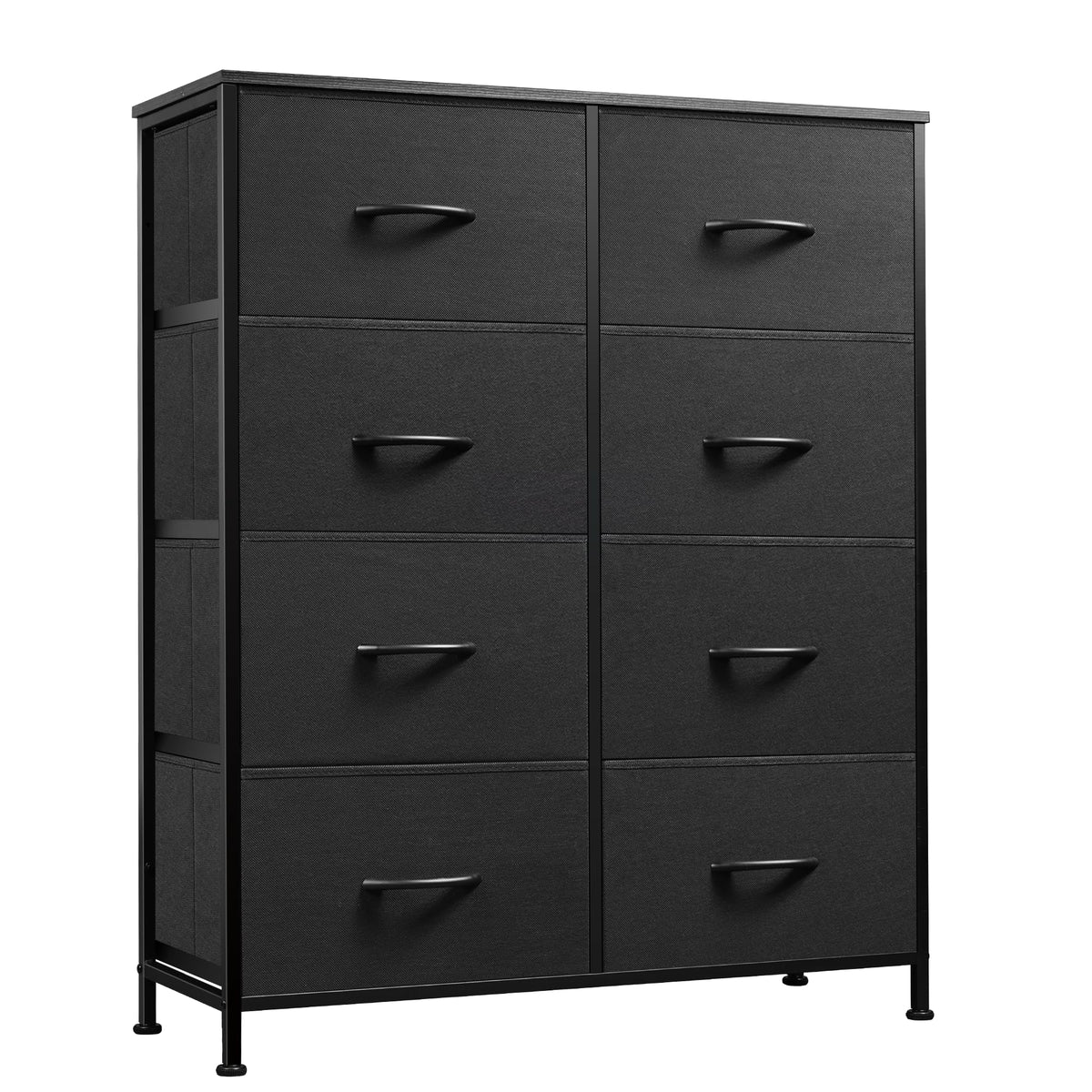 WLIVE fabric dresser front view with eight drawers for organized wardrobe storage