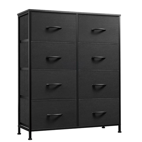 WLIVE fabric dresser front view with eight drawers for organized wardrobe storage