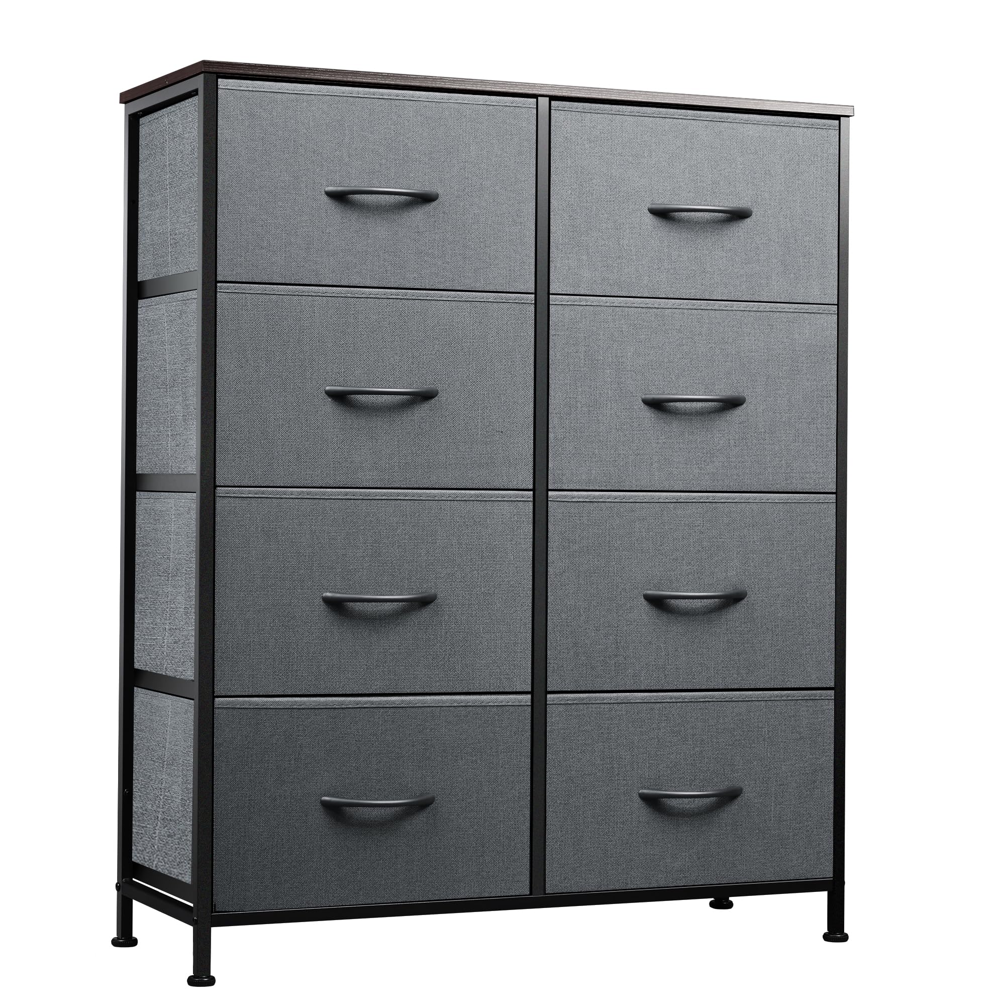 WLIVE fabric dresser with 8 drawers front view for organized bedroom storage