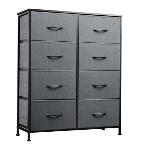 WLIVE fabric dresser with 8 drawers front view for organized bedroom storage