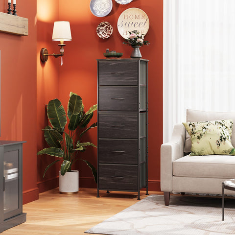 WLIVE Fabric Dresser drawers-front demonstrating organized storage space.