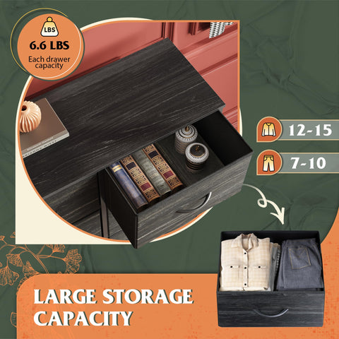 WLIVE fabric dresser easy to pull handles for smooth access.