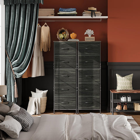 WLIVE Fabric Dresser tall profile fitting into a compact room.