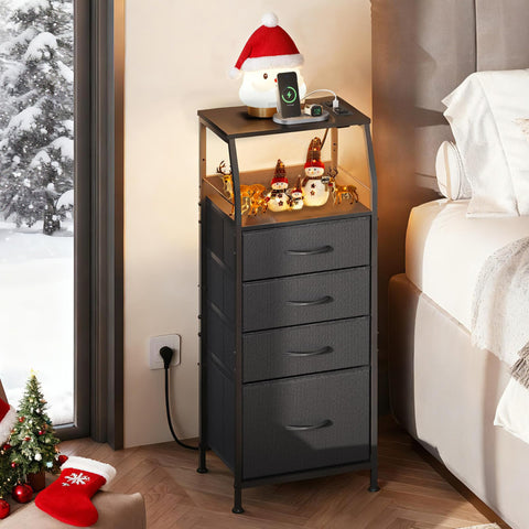 WLIVE four-drawer fabric storage keeps items neatly organized