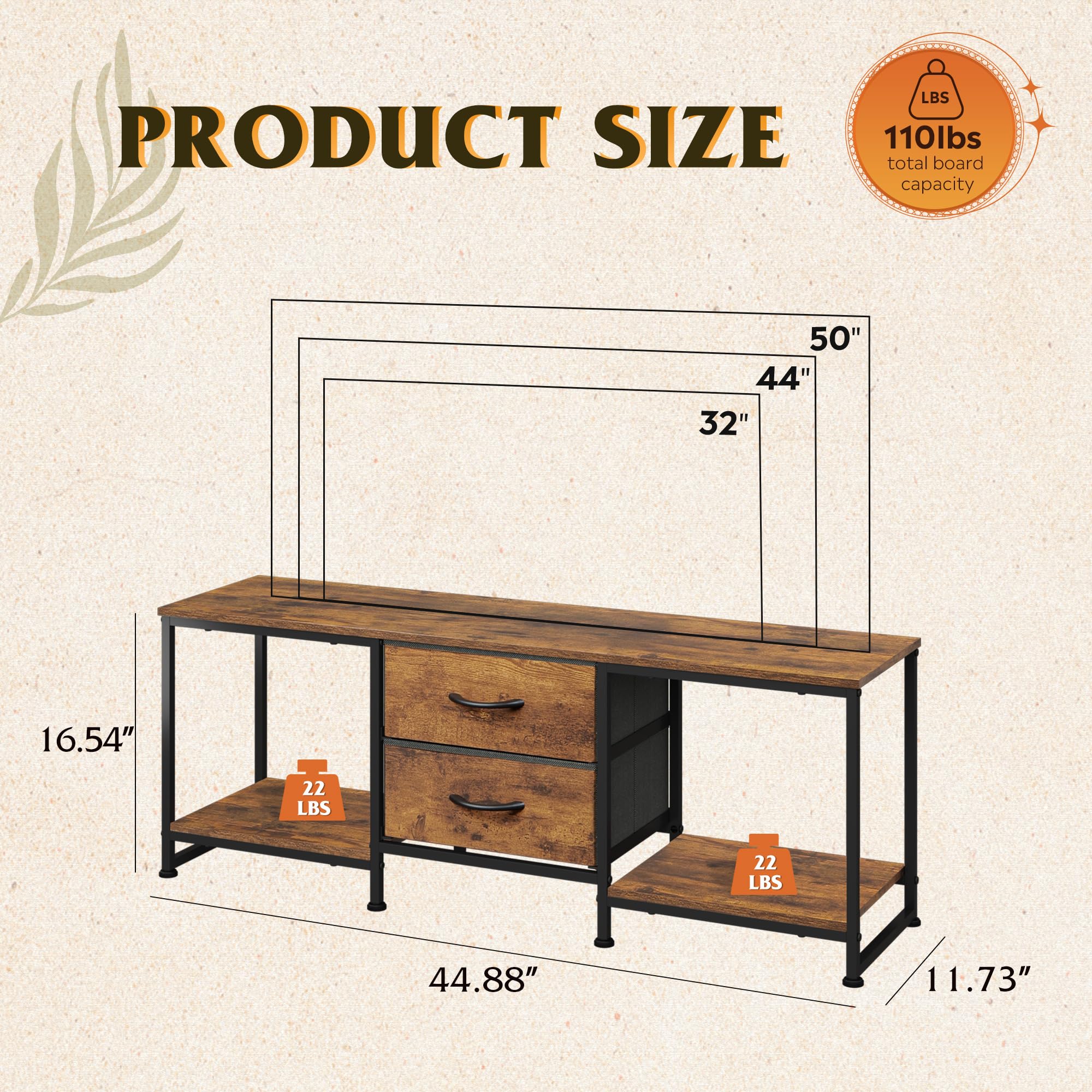 WLIVE sturdy metal frame with wood top supporting heavy media equipment.