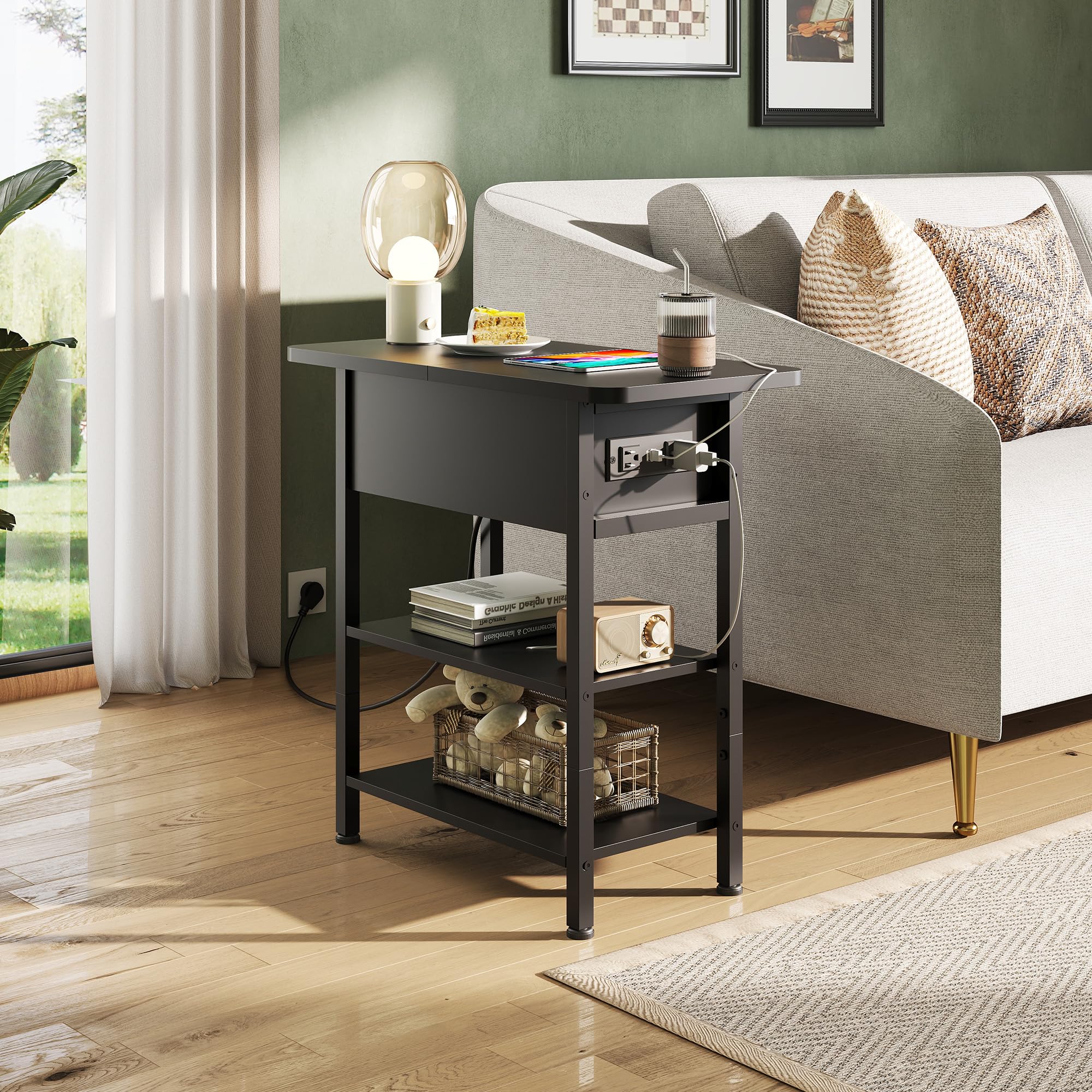 WLIVE left-side outlets keep cords tidy and safe.