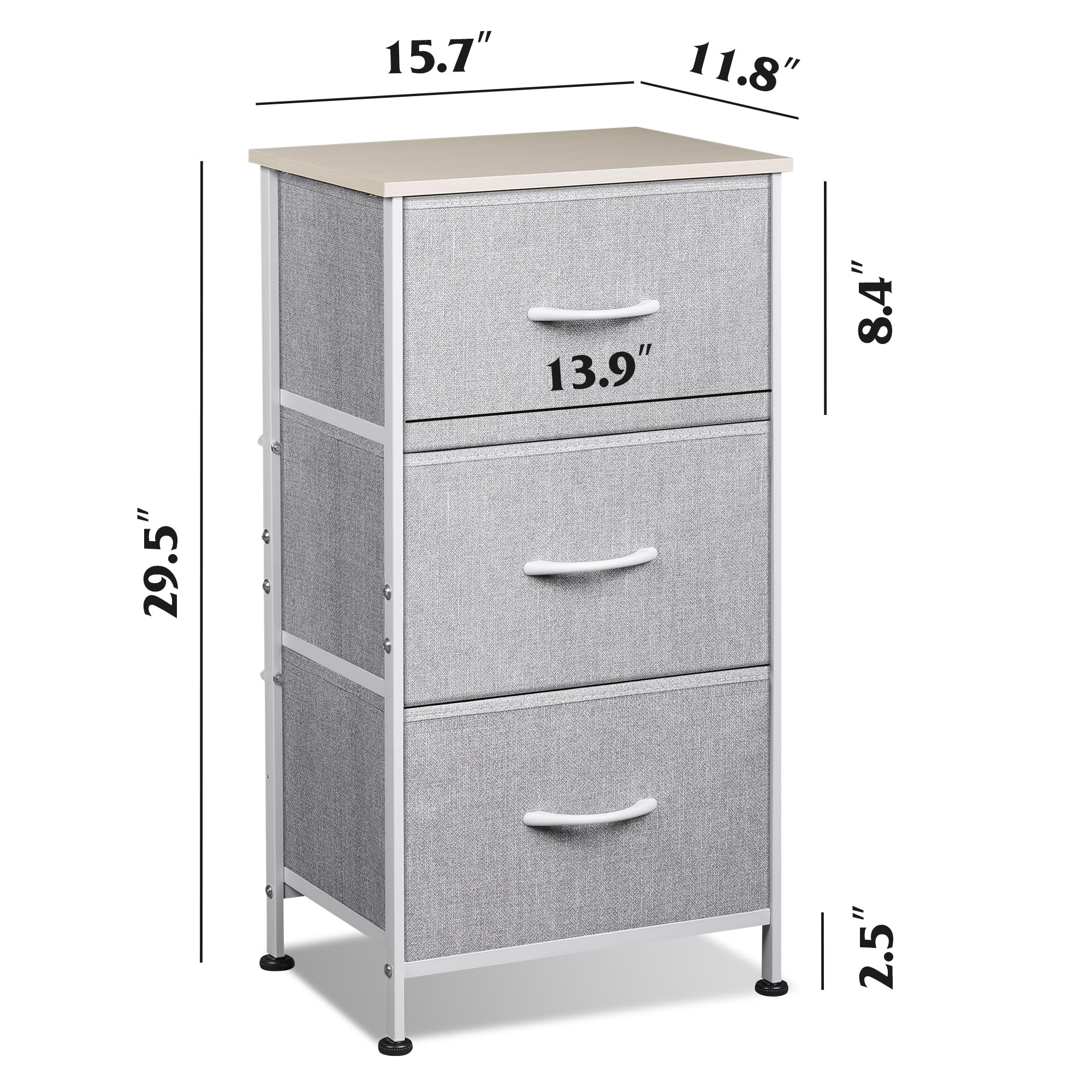 WLIVE living-space organization with compact size fits tight corners.