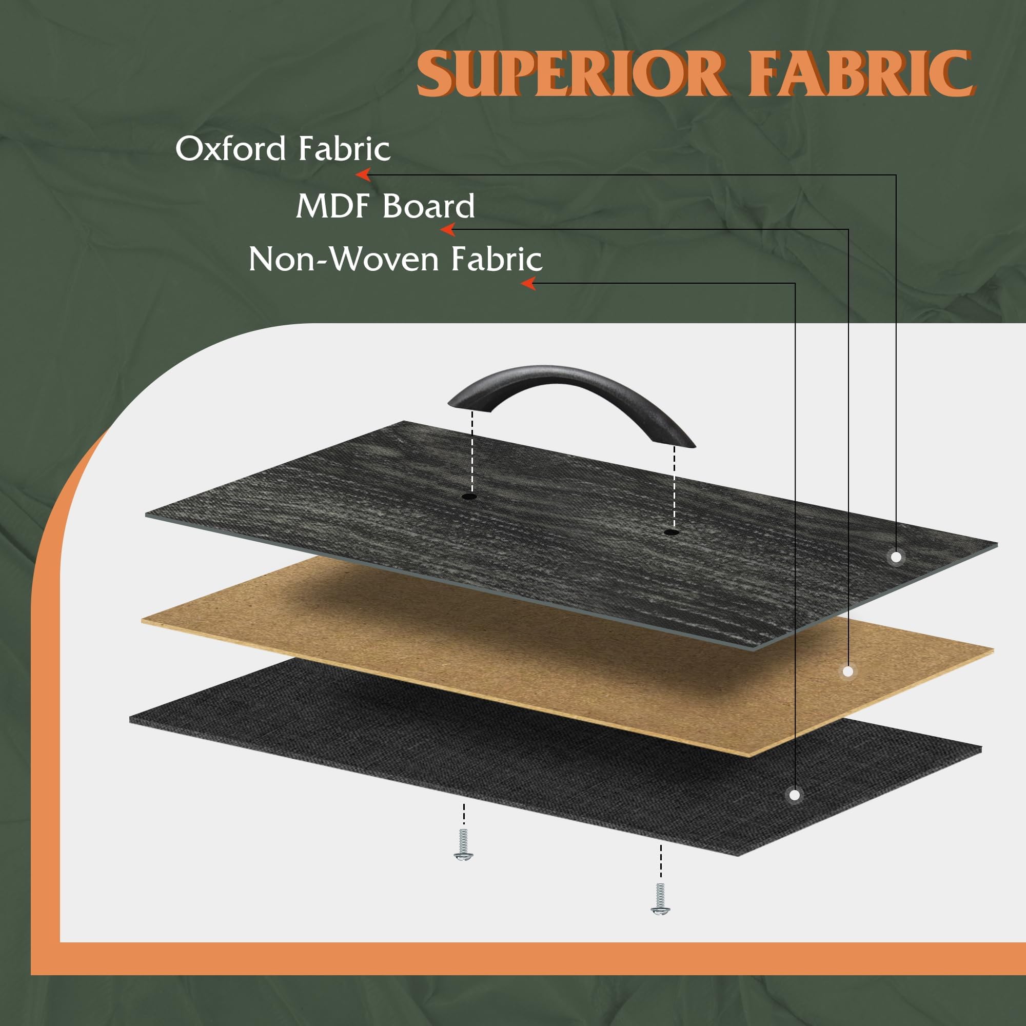 WLIVE night stand adjustable feet protect floors on uneven surfaces.