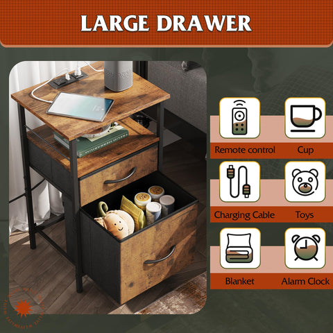 WLIVE nightstand adjustable feet help protect floors on uneven surfaces
