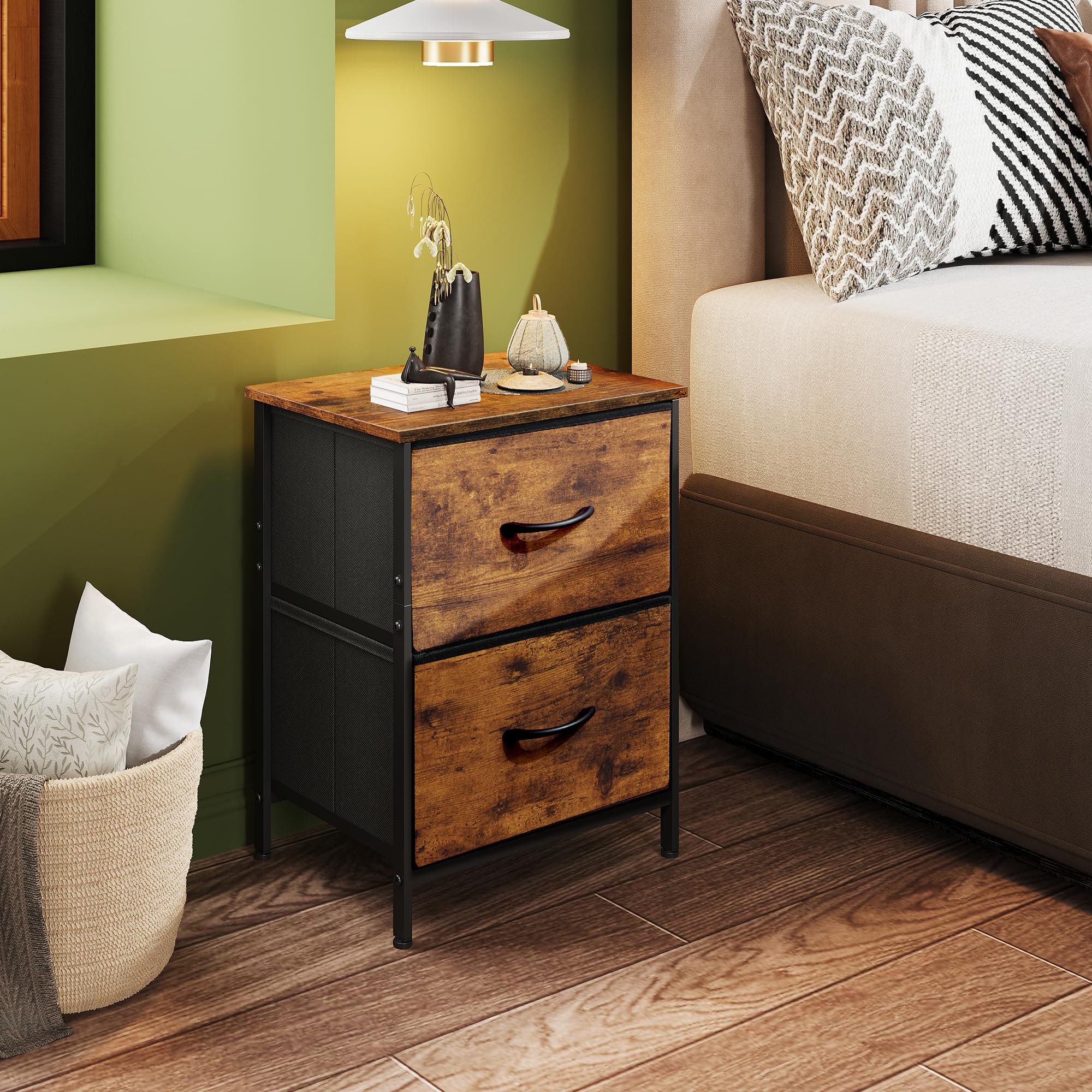 WLIVE night stand adjustable feet keep it level on uneven floors