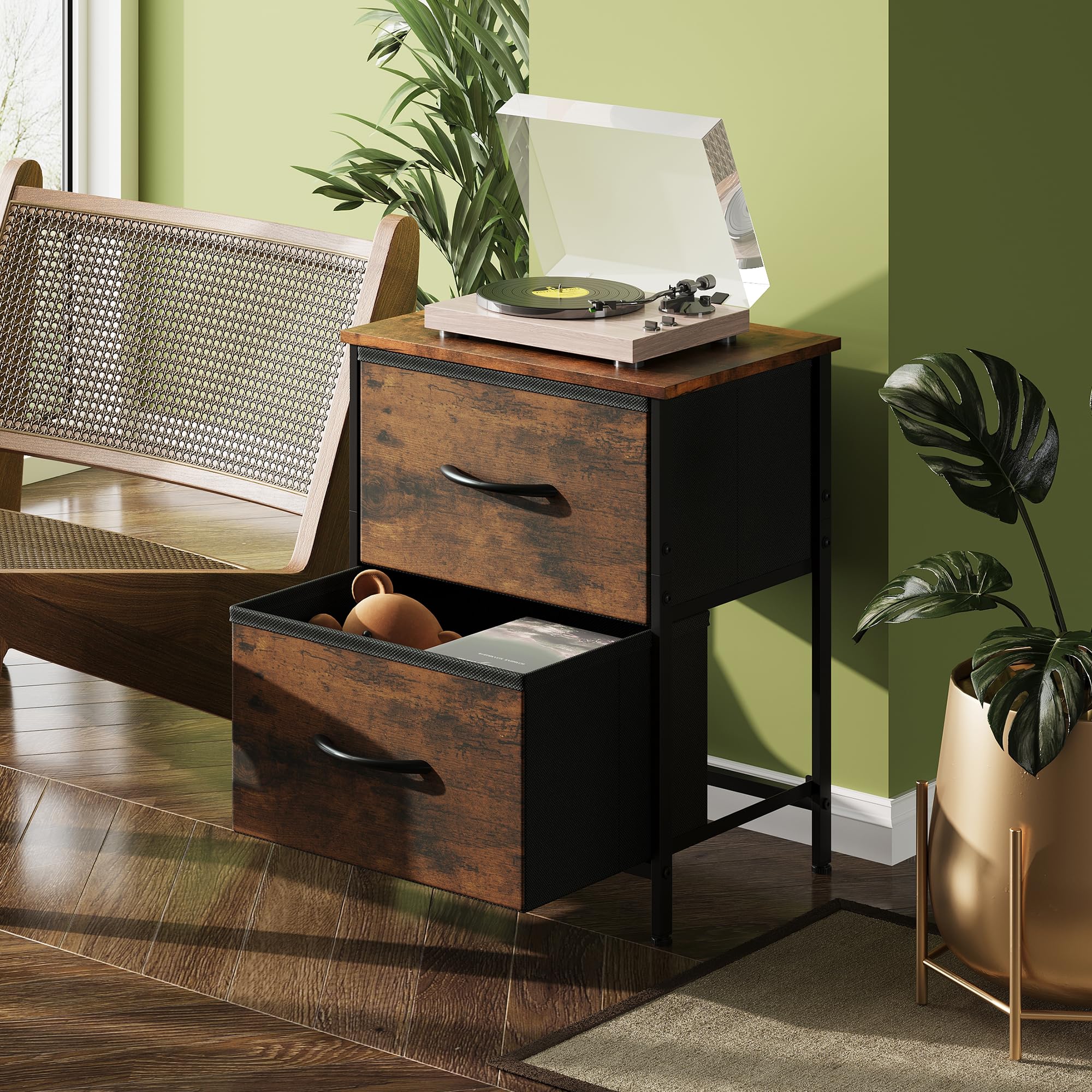 WLIVE night stand includes quick-assembly guidance and a helpful video