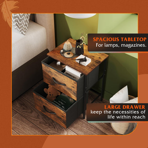 WLIVE night stand compact design fits bedside, sofa, or entryway spaces