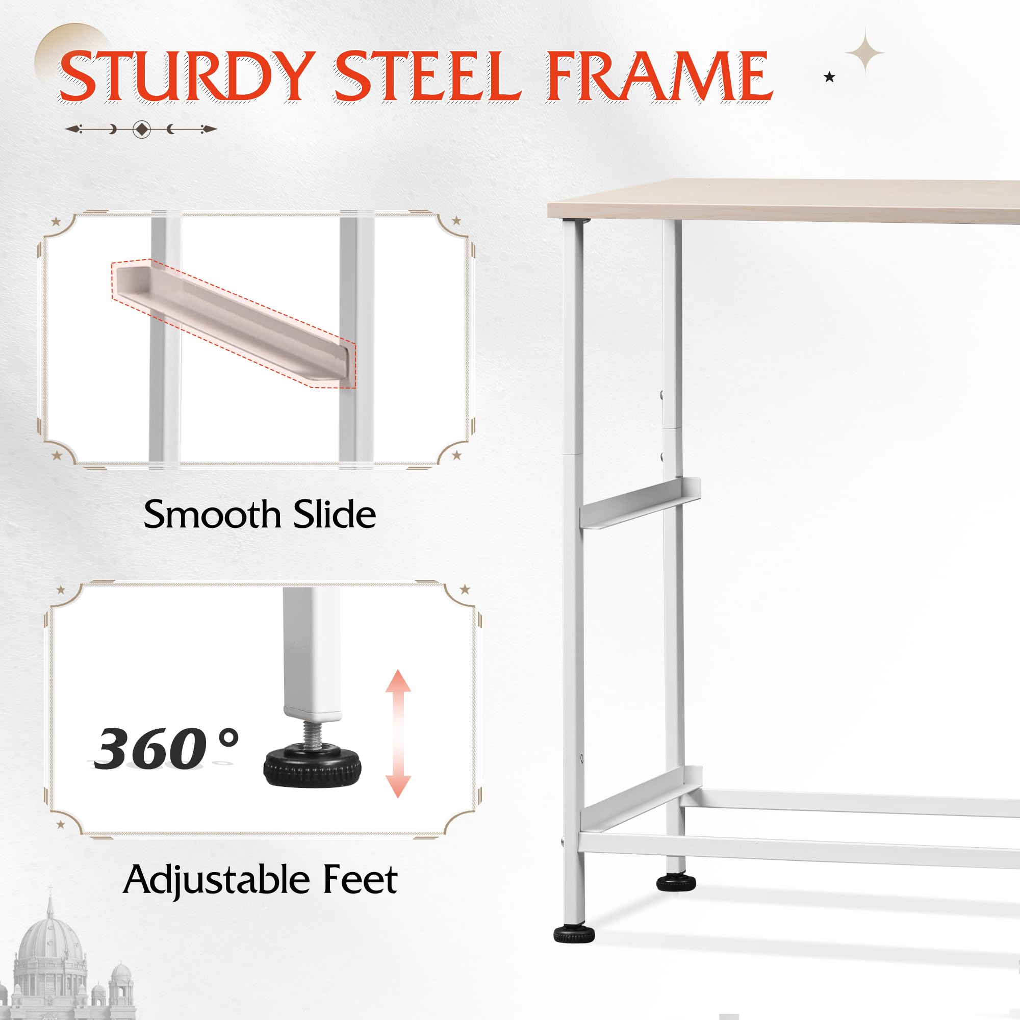 WLIVE night stand fits tight dorm rooms with two fabric drawers.