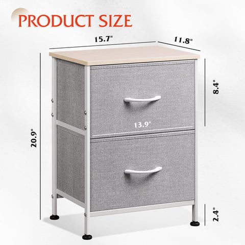 WLIVE night stand metal frame provides sturdy daily use.