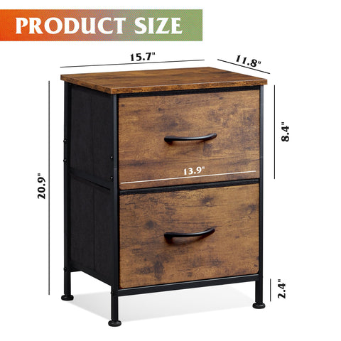 WLIVE night stand features a sturdy metal frame for reliable daily use