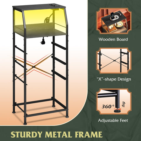 WLIVE assembly-friendly nightstand with anti-tip device for safety