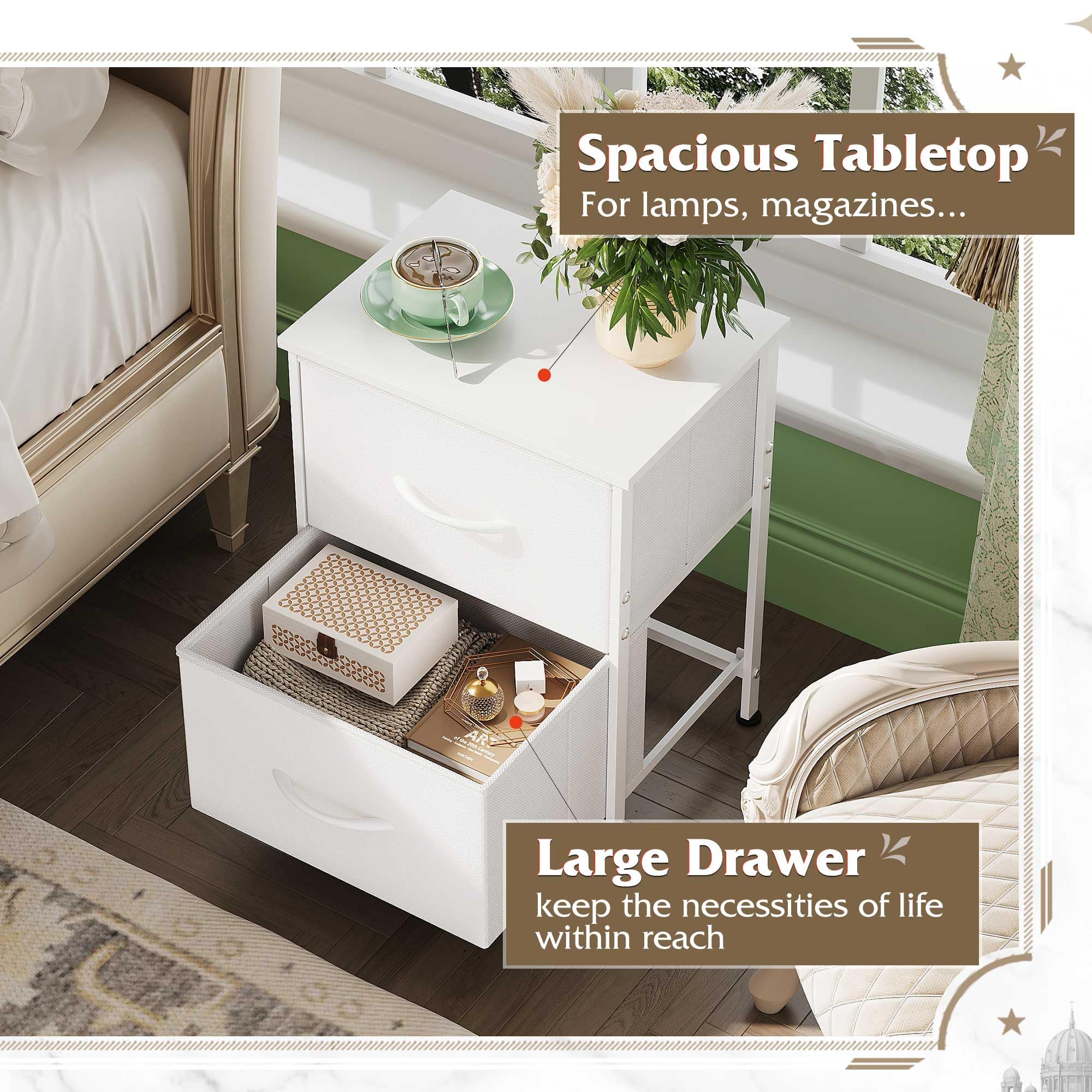 WLIVE quick-assembly nightstand with included tools and clear instructions.
