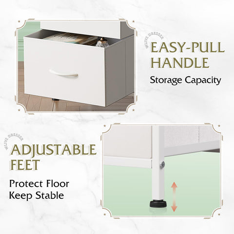 Hardware included for quick WLIVE nightstand assembly