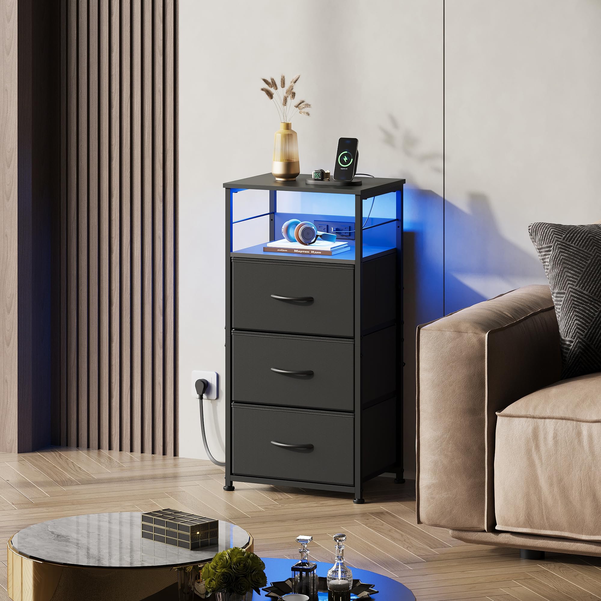 WLIVE bedside table is easy to assemble with clear guidance