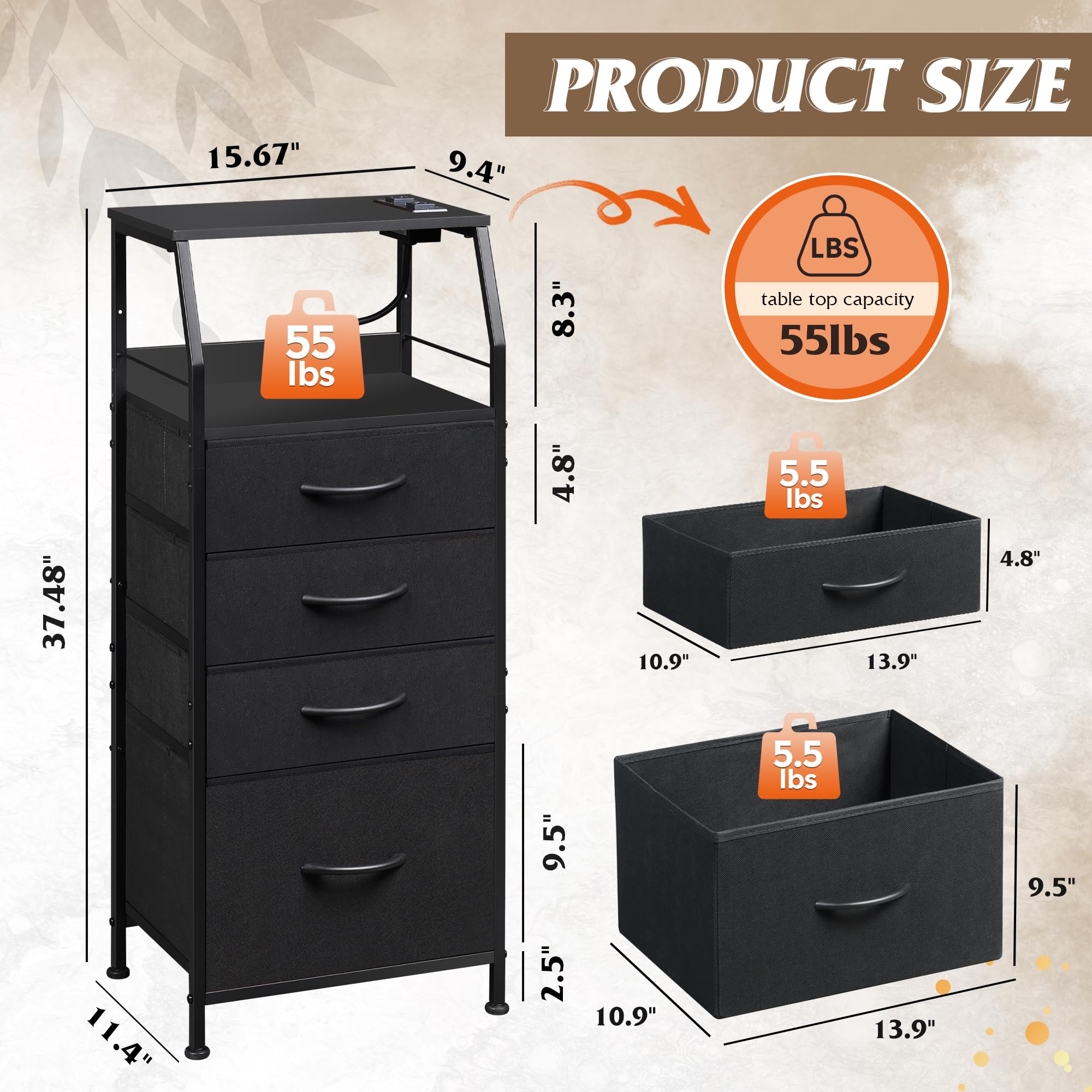 WLIVE open shelves provide easy access to devices and decor