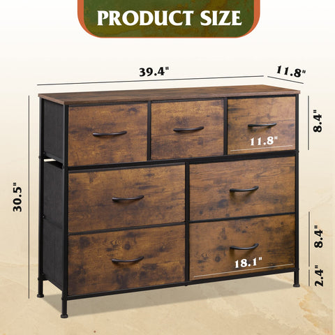 WLIVE rustic brown wood grain finish adds warm style.
