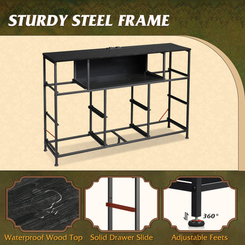 WLIVE scratch-resistant wood top withstands daily use.