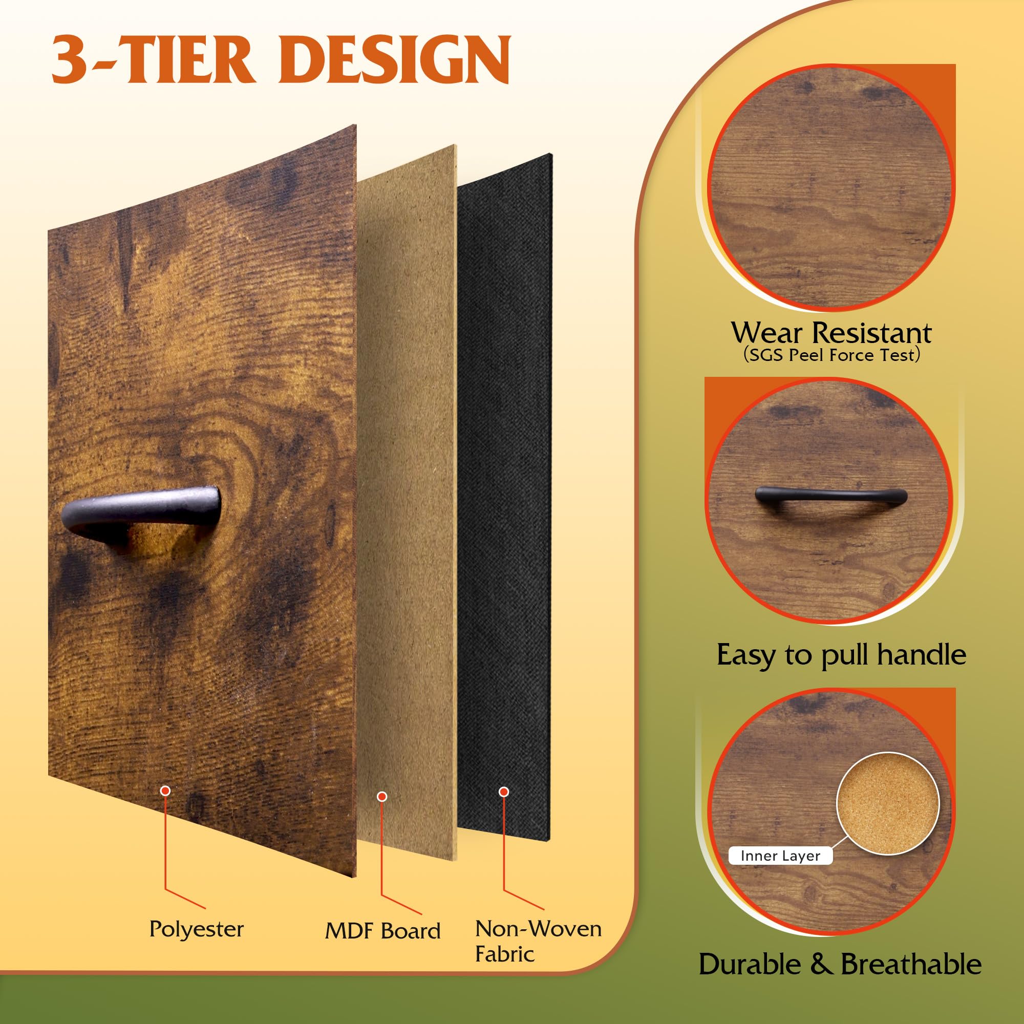 WLIVE smooth drawer slides for easy access