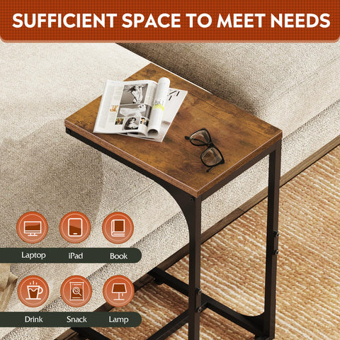 WLIVE sofa table ideal for laptop, snacks, and remote control