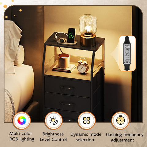 WLIVE sturdy metal frame ensures stable bedside support