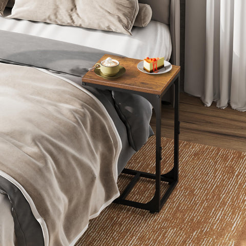 WLIVE sturdy steel-frame end table that supports up to 50 lbs
