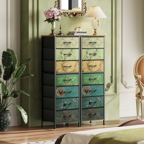 WLIVE tall dresser seven-drawer fabric drawers organize clothes and daily items.