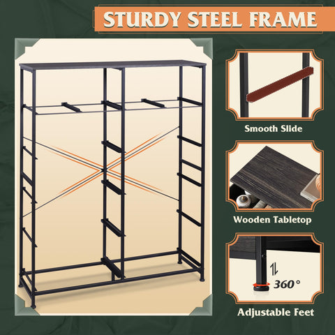 WLIVE dresser with adjustable feet protects floors and stabilizes.