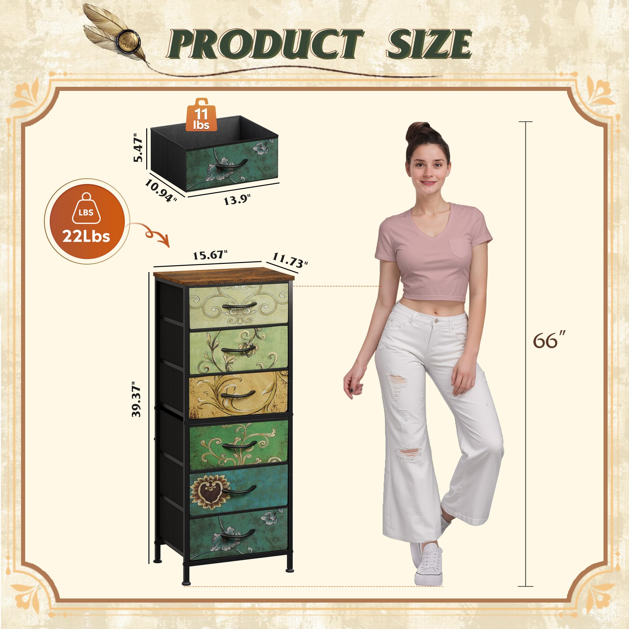WLIVE anti-tilt wall mount keeps the dresser steady and safe.