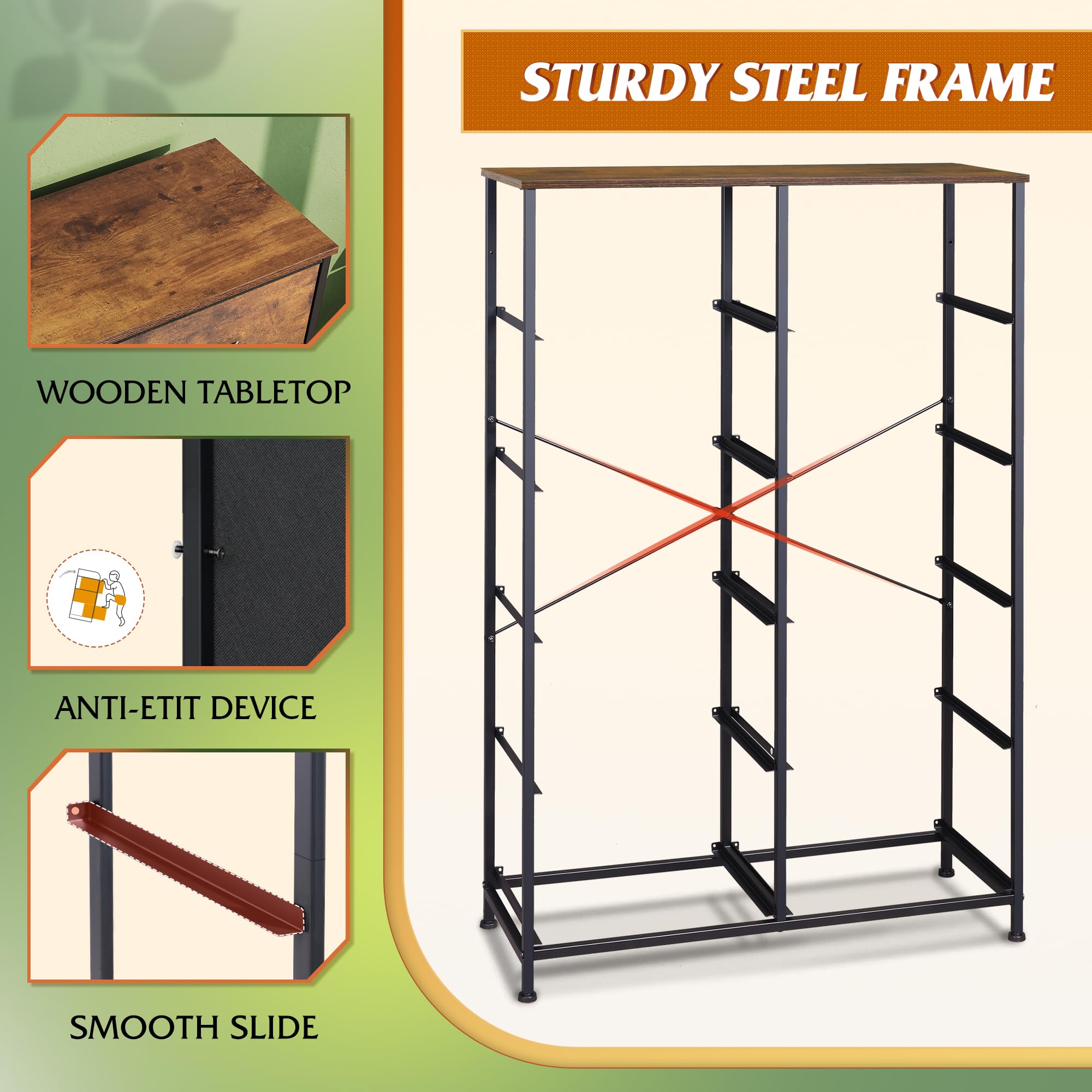 WLIVE tall dresser fabric drawer texture milled for breathability.