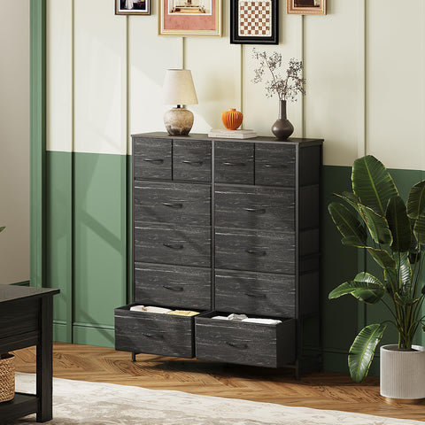 WLIVE fabric drawer close-up highlights smooth slide tracks.