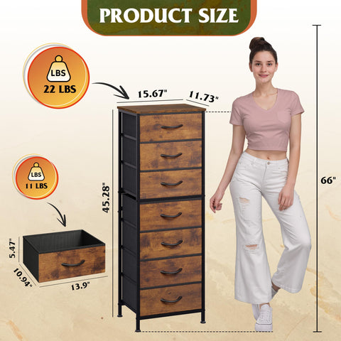 WLIVE tall dresser metal frame provides durable stability