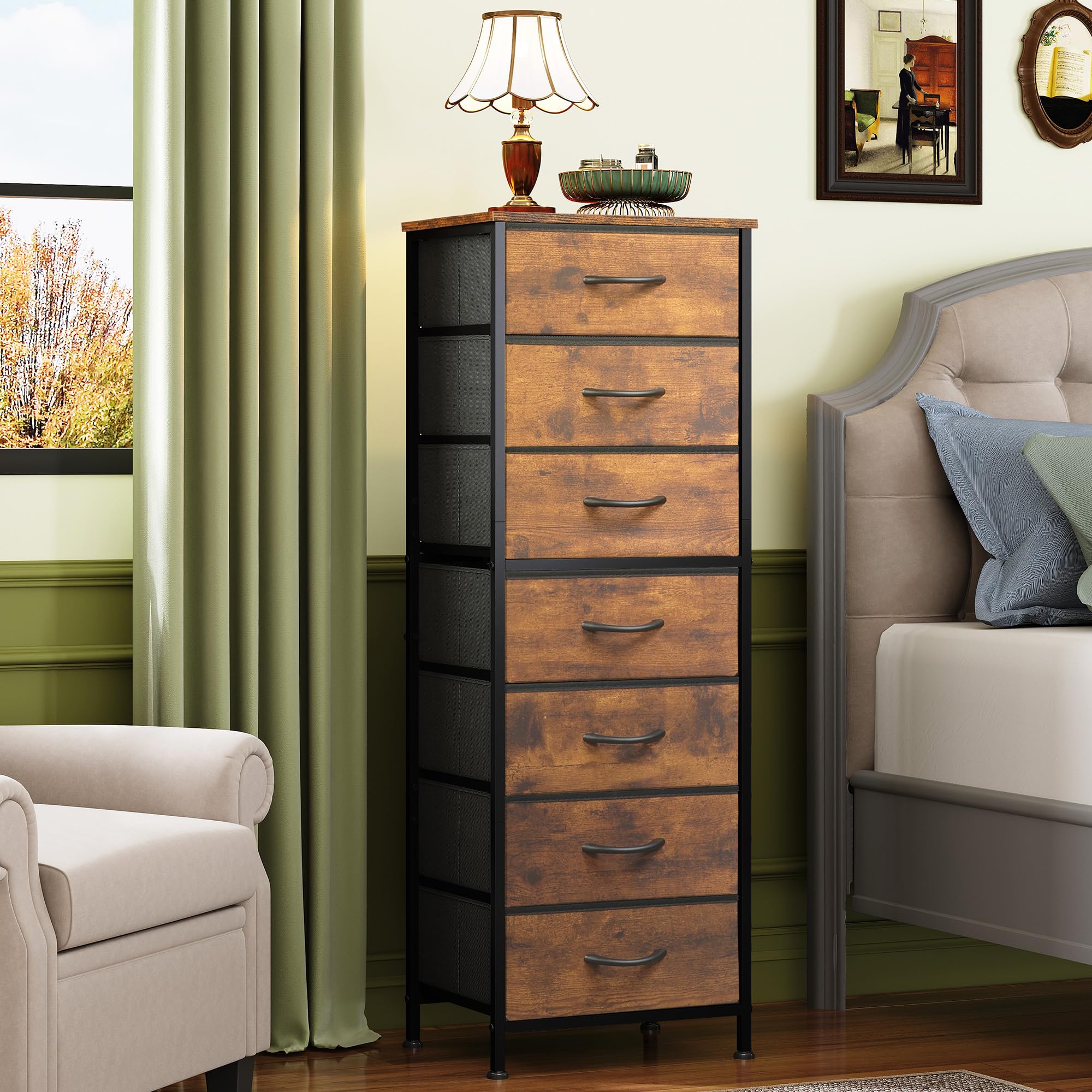 WLIVE seven-drawer fabric dresser keeps clothes neatly organized