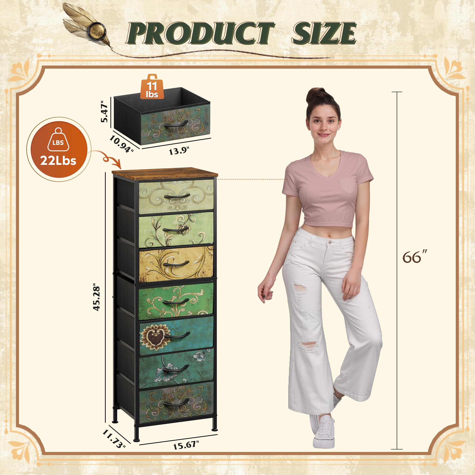 Smooth slide tracks ensure quiet, easy drawer operation.