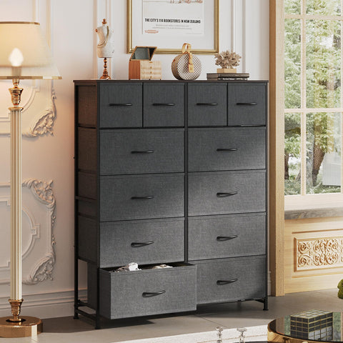 WLIVE tall dresser steel frame delivers stable support for tall use.