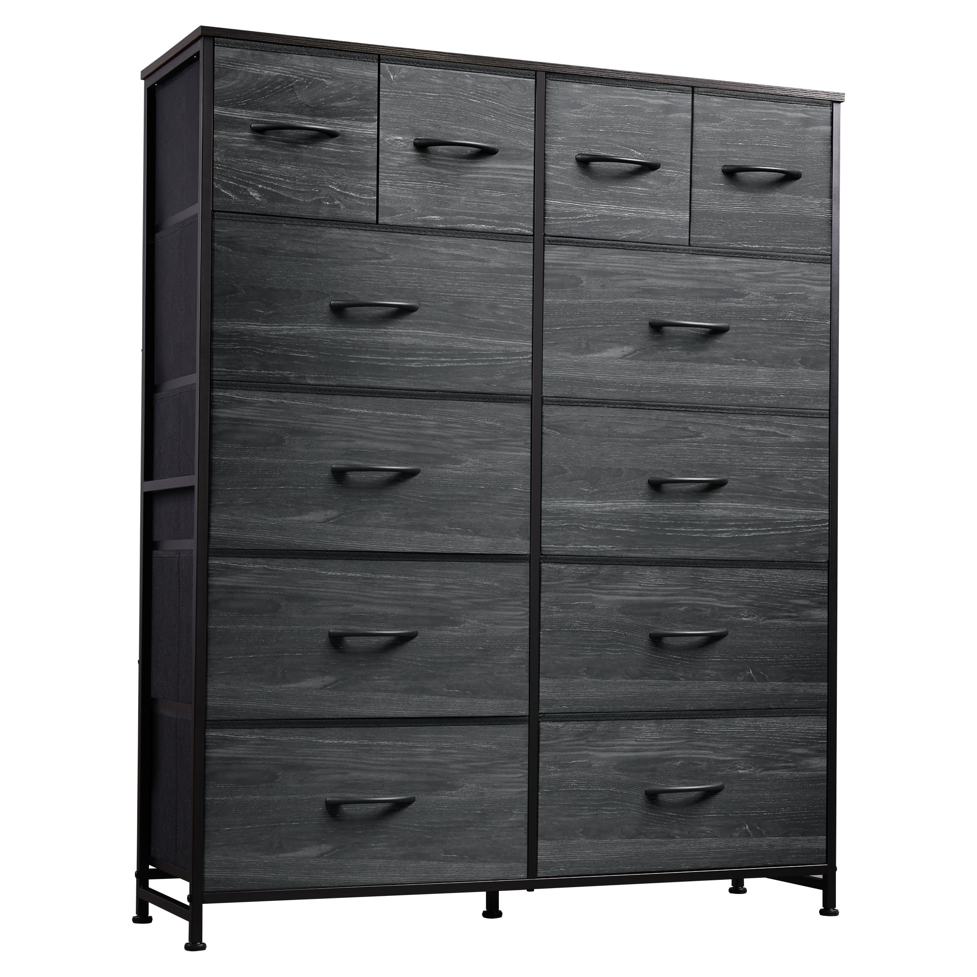 WLIVE tall dresser with wood top offers ample storage and organization.