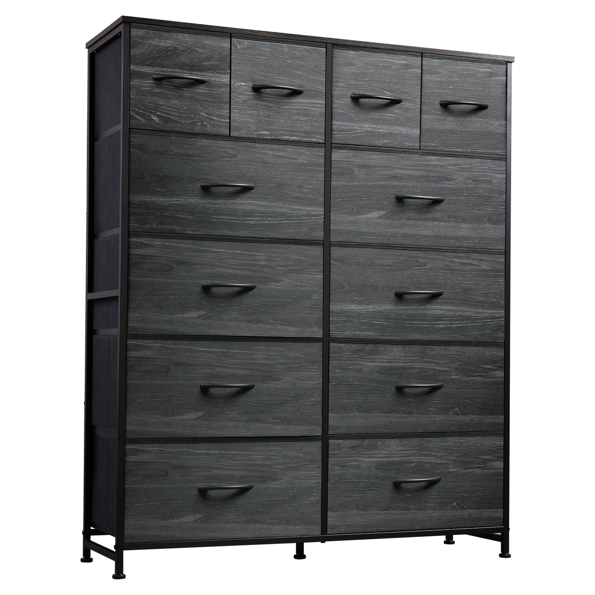 WLIVE tall dresser with wood top offers ample storage and organization.