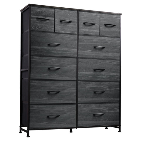 WLIVE tall dresser with wood top offers ample storage and organization.
