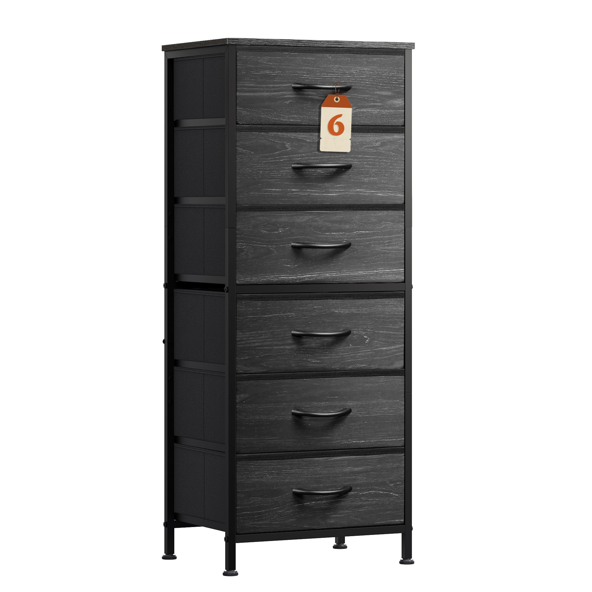 WLIVE tall dresser woodtop display for showcasing decor and personal items.