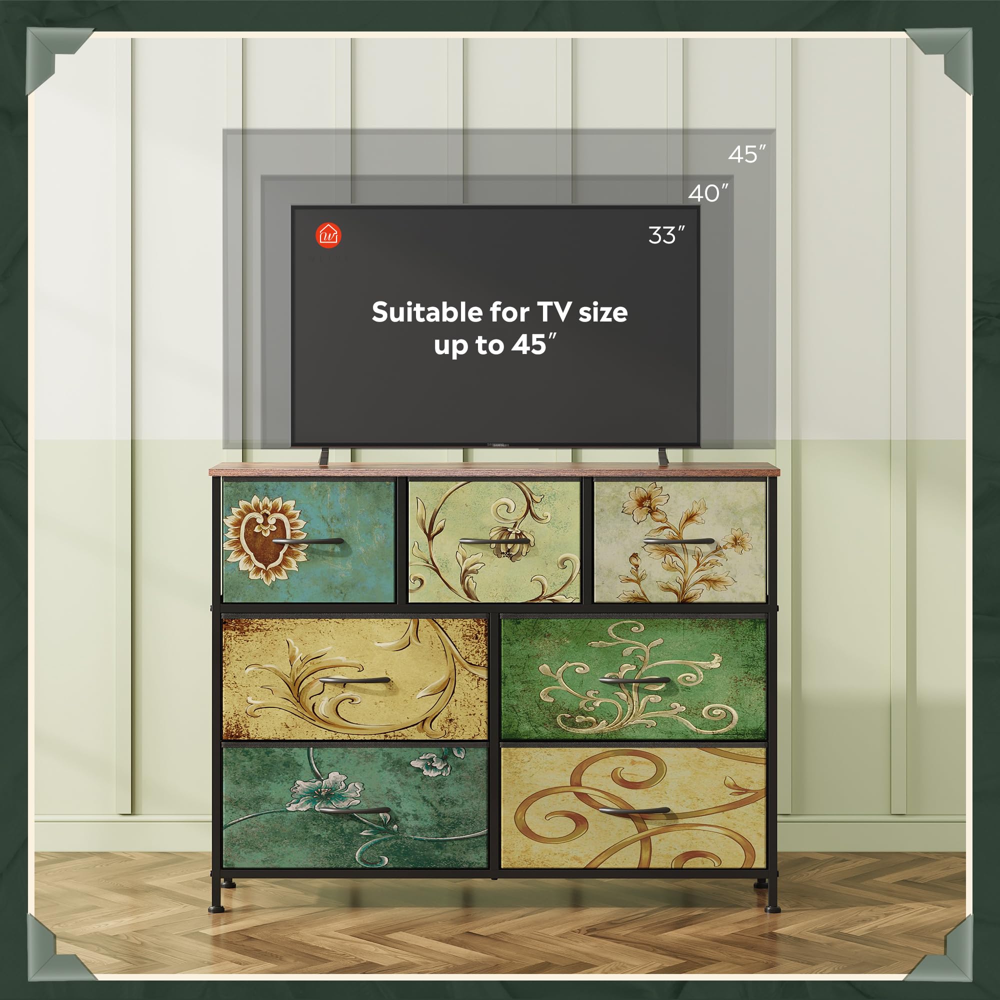 WLIVE TV stand up to 45 inches supports your entertainment setup.