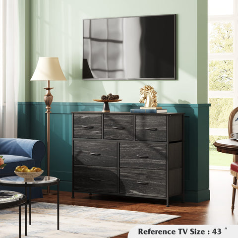 WLIVE TV stand with wood top supports up to a 45-inch TV