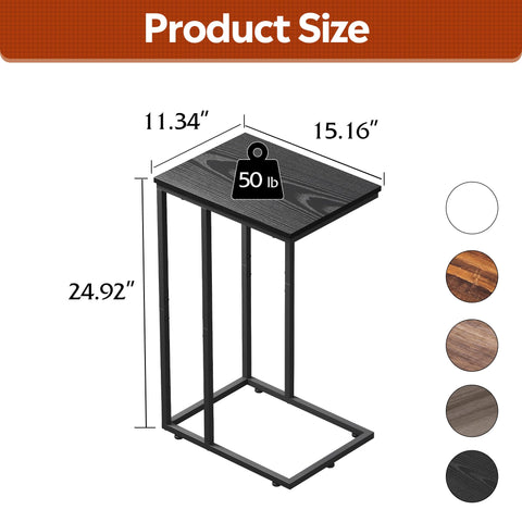 WLIVE two-tier side table ideal for sofa and living room setup