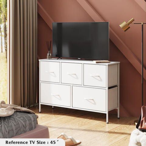 WLIVE white dresser top surface ideal for lamp or photos.