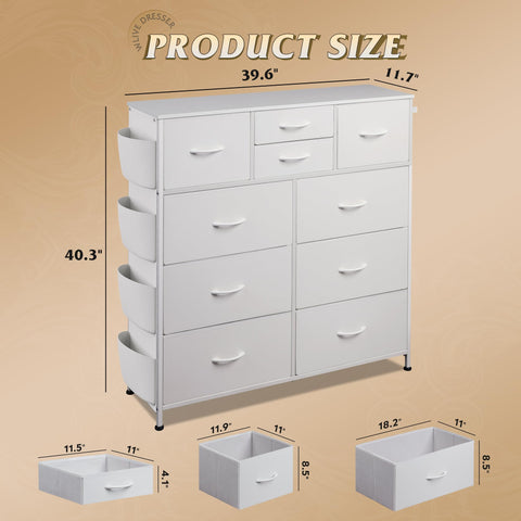 WLIVE white storage unit complements modern decor while keeping items neatly accessible.