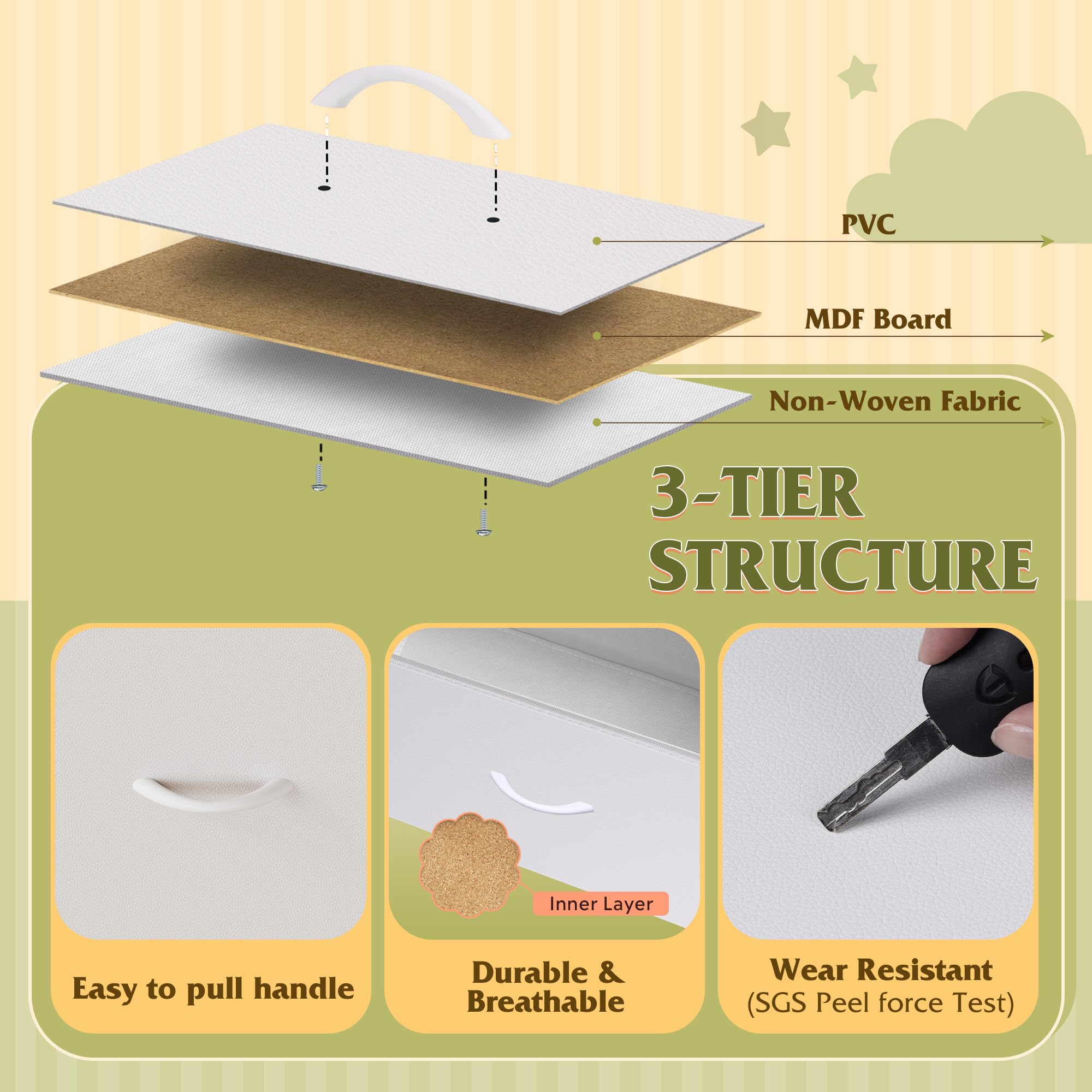 WLIVE sturdy 15mm metal frame offers lasting stability.