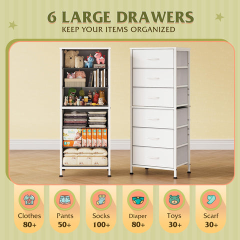 WLIVE anti-tilt wall mount keeps the dresser securely anchored.